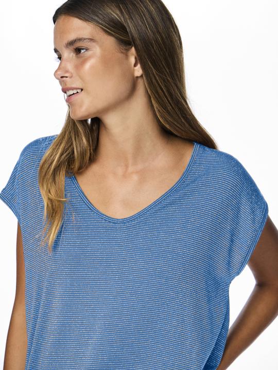 Actual product image Pieces Pcbillo Tee Lurex Stripes Noos Bc (XS)