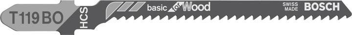 Image du produit Bosch Professional Zubehör Lame de scie sauteuse T 119 BO Basic for Wood, pack de 3
