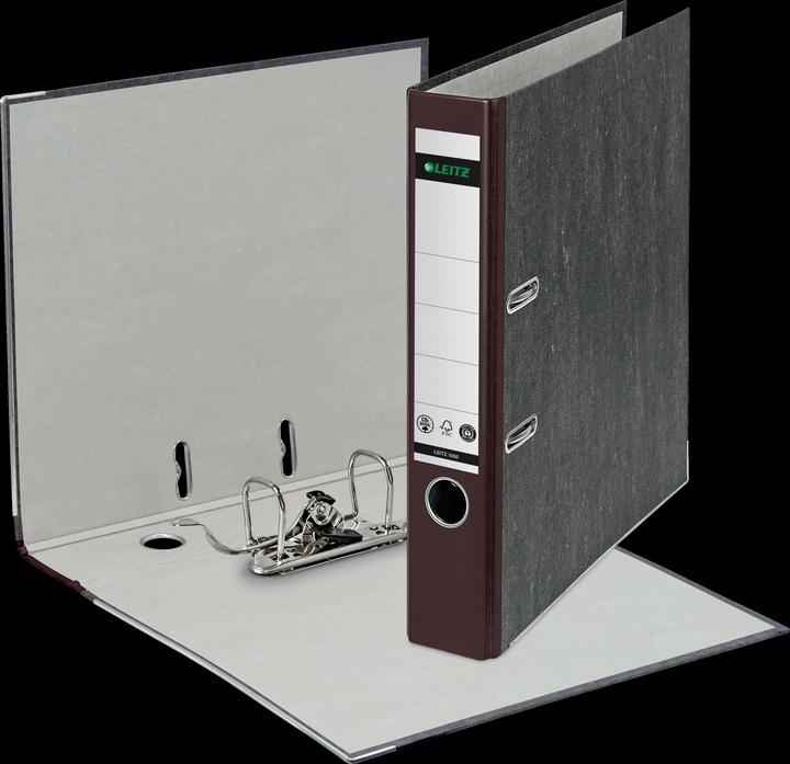 Immagine prodotto Leitz Cartella a nuvola in marmo, 180 gradi, DIN A4, 52 mm, dorso marrone, copertina in cartone, esterno (A4, 52 mm, 1 Pezzo/i)