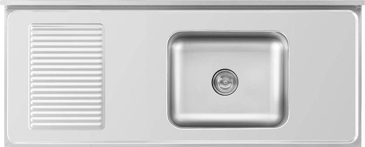 Produktbild Royal VKB Spülenschrank Spülenunterschrank Spülschrank Edelstahl Becken: 500x400x240 mm (Aufsatzspülbecken, 24 cm, 60 cm)
