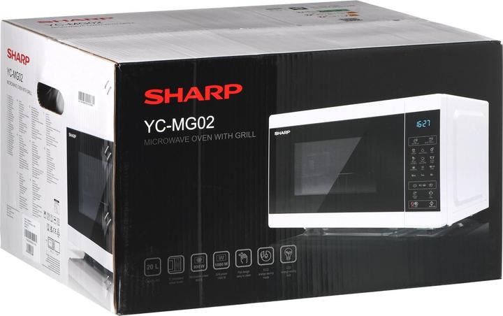 Image du produit Sharp YC-MG02E-W Mikrowelle Arbeitsplatte (20 l)