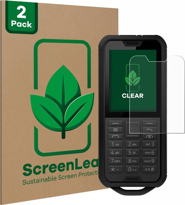 Actual product image ScreenLeaf Protective film sustainable screen protector screen protector film clear transparent (2 Piece, Nokia 800 Tough)
