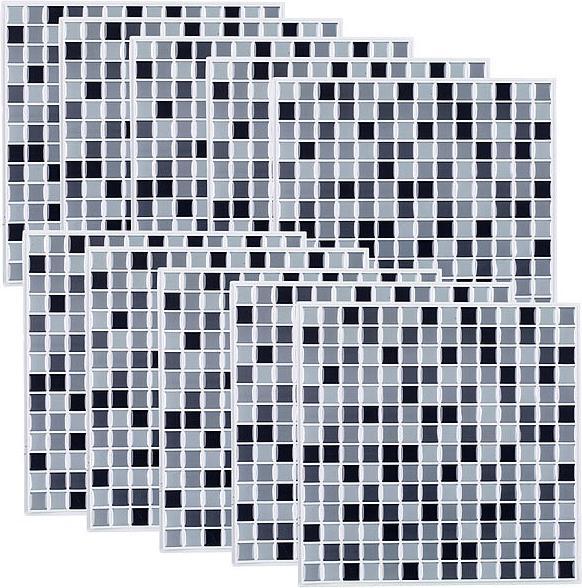 Produktbild Infactory Selbstklebende 3D-Mosaik-Fliesenaufkleber "Dezent", 3er-Set