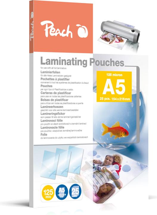 Immagine prodotto Peach Film di laminazione A5 (A5, 25 Pezzo/i, 125 µm)