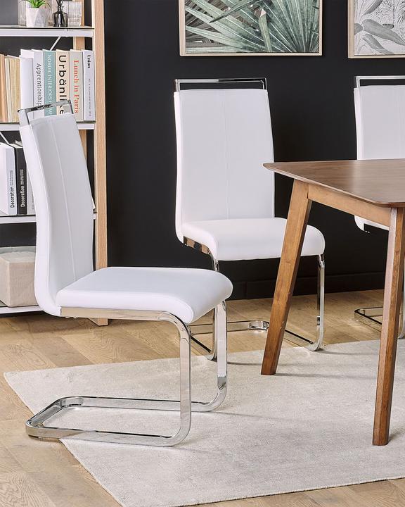 Image du produit Beliani Esszimmerstuhl Kunstleder weiss 2er Set GREEDIN