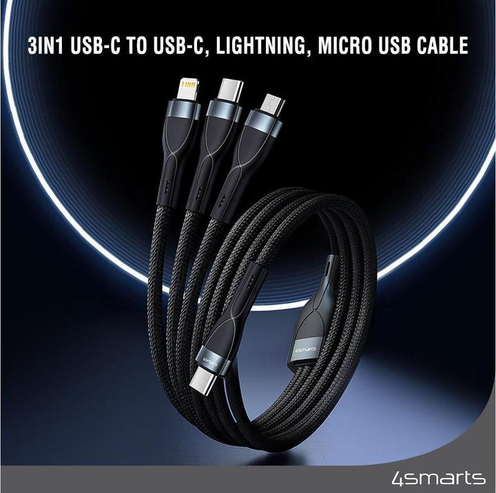 Actual product image 4smarts 3in1 (1.50 m, USB 2.0)