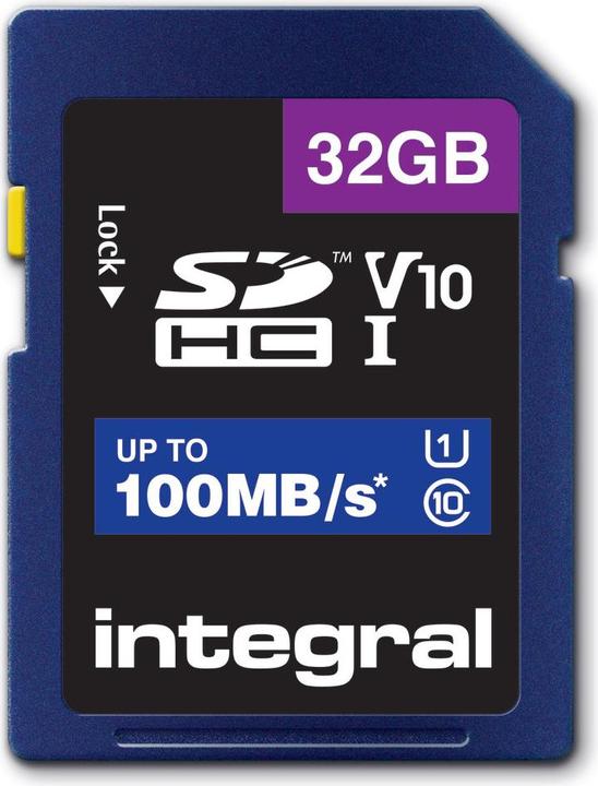 32GB SDHC CL10 UHS1 U1 V10 (32 GB, SD, U1, UHS-I)