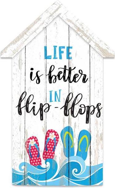 Produktbild GuGus Hänger Bild Flip Flop aus Holz H:30cm B:18cm T:1cm (18 x 30 cm)