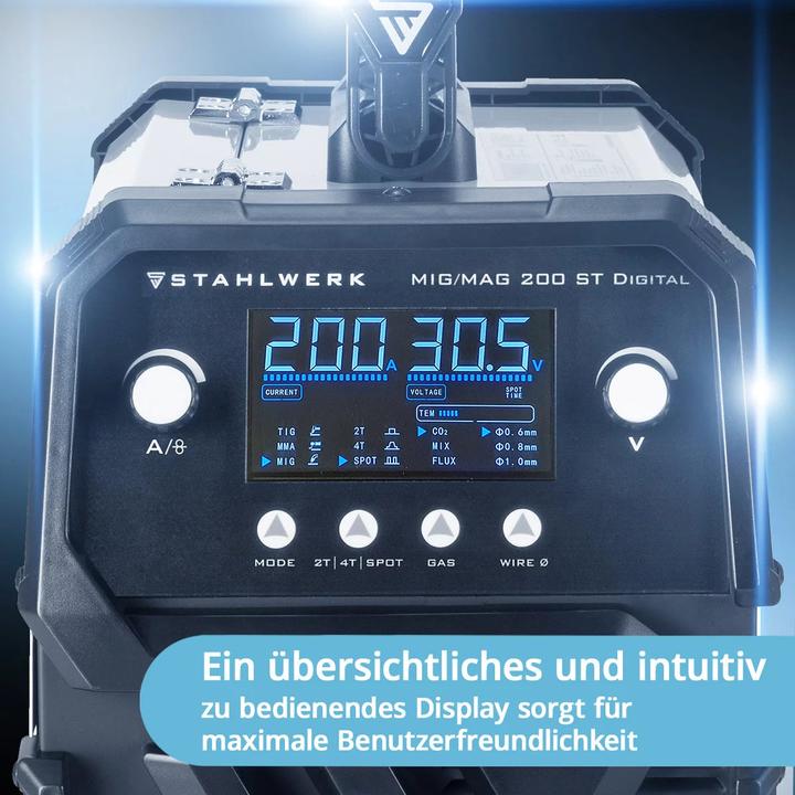 Produktbild Stahlwerk Schweissgerät MIG MAG 200 ST Digital IGBT Schutzgas mit 200 A