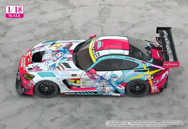 Actual product image Good Smile Company Hatsune Miku GT Project vehicle 1/18 Hatsune Miku AMG 2024 Season Opening Ver. 26 cm