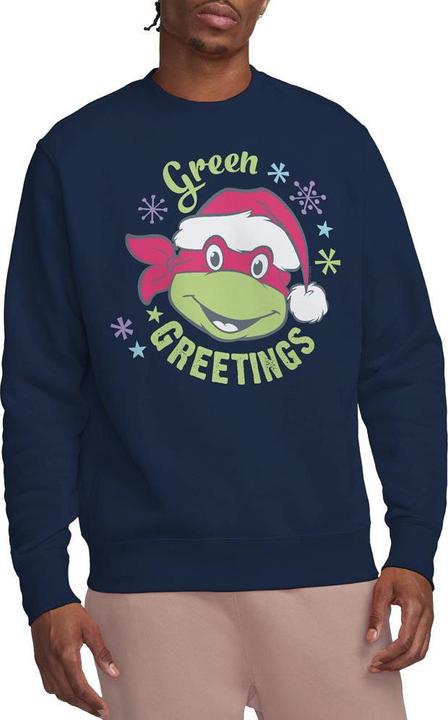 Immagine prodotto Teenage Mutant NT Green Greetings For Christmas Felpa Adulto Unisex (L)