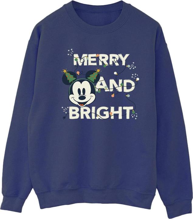 Actual product image Disney Womens/Ladies Mickey Mouse Merry & Bright Sweatshirt (L)