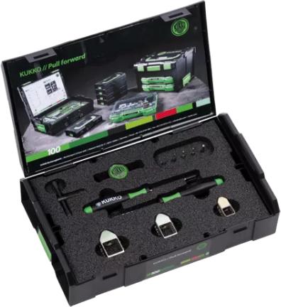 Image du produit Kukko Jeu d'extracteurs série 140-S Micro 11pcs. ouverture des fourches 2,25-5,25mm Ku. boîtier