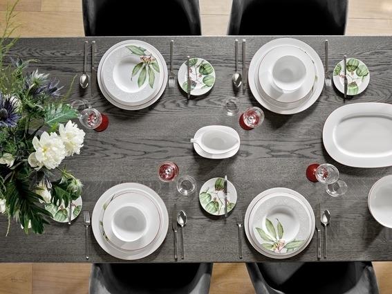 Immagine prodotto Villeroy & Boch Piatto da pane Malindi, servizio da tavola in pregiata porcellana Premium Bone nei colori verde e (1 x, 16 cm)