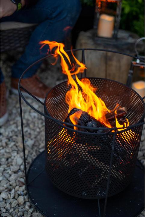 Immagine prodotto La Hacienda Cestino del fuoco Kora Nero (44 cm)