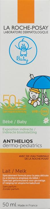 Immagine prodotto La Roche Posay Anthelios Dermo-Kids Latte per bambini Latte nutriente con protezione solare (Latte solare, SPF 50+, 50 ml, 86 g)