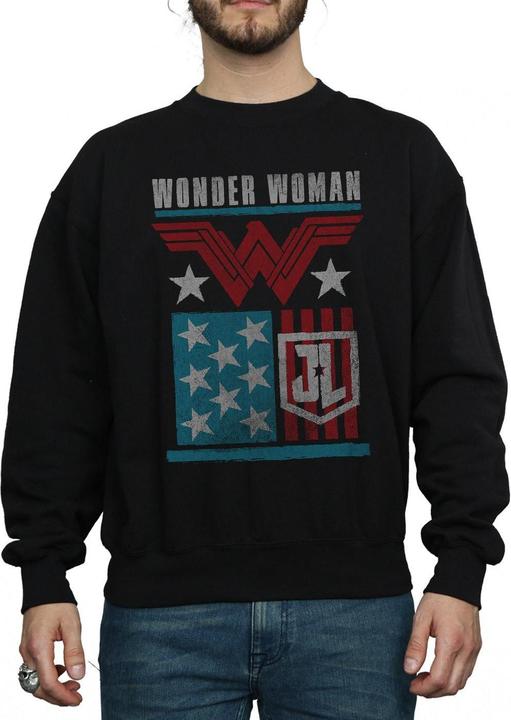 Immagine prodotto Justice League Movie Wonder Woman Flag Felpa Uomo (L)