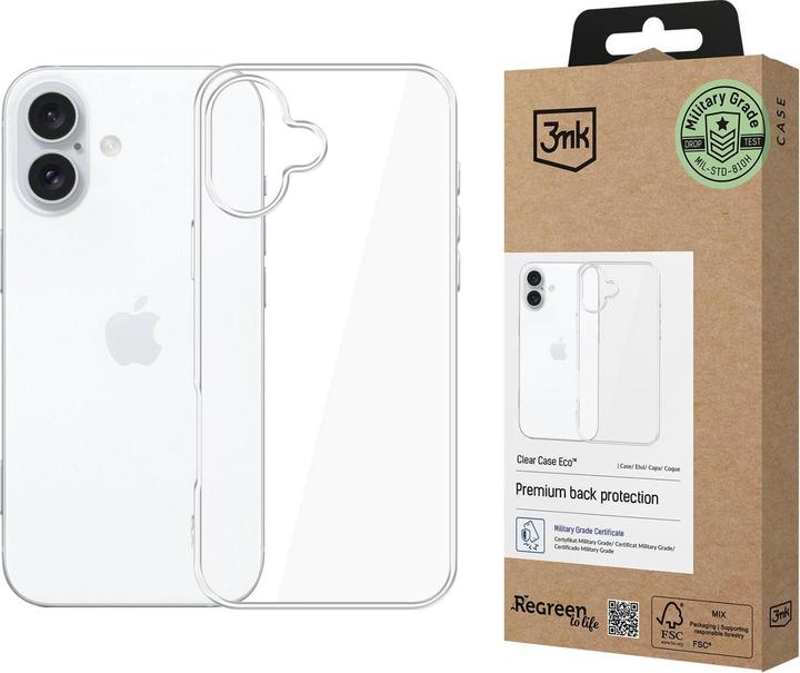Immagine prodotto 3MK ClearCase Eco iPhone 16 GRS CU 1304127 (Apple iPhone 16)