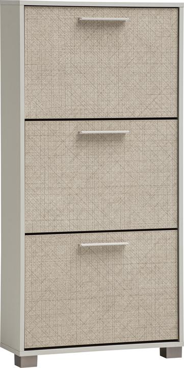Produktbild Schildmeyer Edno Schuhkipper Schuhschrank cremebeige / Canasta Dekor 3 Klappen