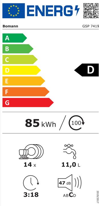 Energy Label Bomann GSP 7419