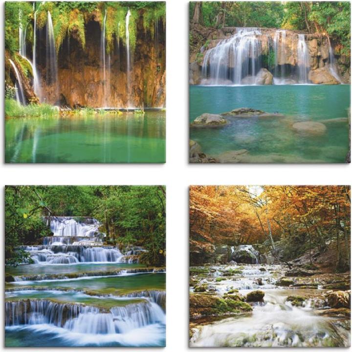 Produktbild Artland Schöner Wasserfall im Wald J5FV (30 x 30 cm)