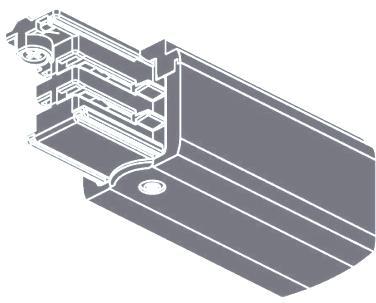 Produktbild Nordic XTS12 60134SG grau Endeinspeisung links 60135
