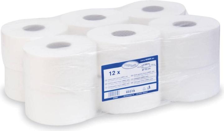 Immagine prodotto Wimex.eu Carta igienica (tissue) 2 veli goffrata bianca JUMBO 19cm 145m - 12 pezzi (12 x)