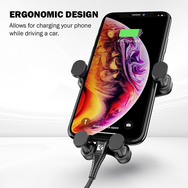 Actual product image Crong Gravity Auto-Lock CRG-CH5-BLK car mount