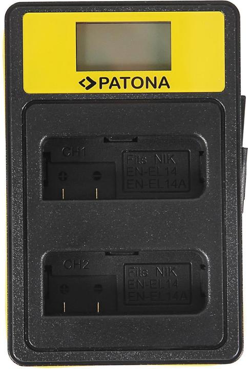 Image du produit Patona Chargeur Smart Dual LCD USB Nikon Accu EN-EL14 (Chargeur de batterie d'appareil photo)