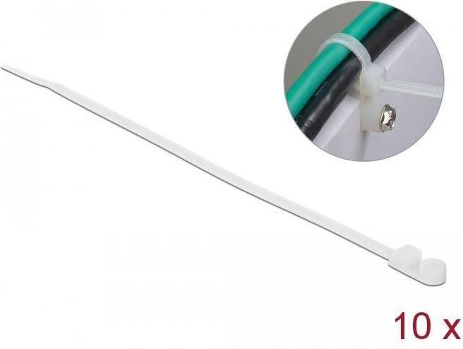 Image du produit Delock Cable tie avec oeillet de fixation (200 mm, 10 pcs)