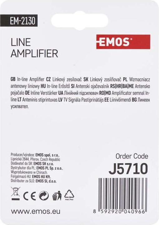 Produktbild Emos DVB-T/T2 Signalverstärker 30dB (Verstärker)
