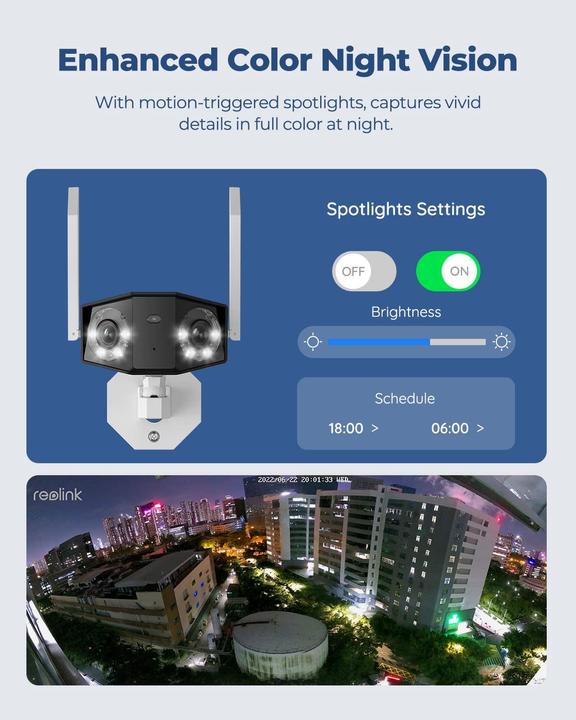 Actual product image Reolink Duo 2 WiFi network camera (4608 x 1728 pixels)