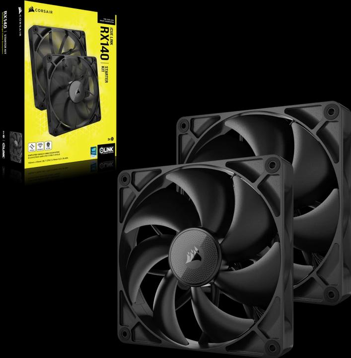 Produktbild Corsair RX Series, iCUE LINK RX140, 140mm Fan, Dual Fan Kit (140 mm, 2 x)