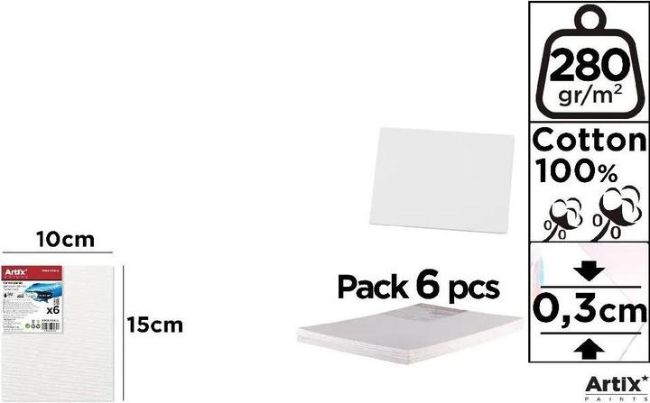 Artix Malkarton 10x15x0,3cm 280G/m2 (6 Stk)
