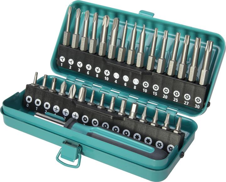 wolfcraft wolfcraft 1 Kombi-Sicherheitsbit-Box Solid 31-tlg. (Kreuz Phillips PH M1, Kreuz Phillips PH M2, Innensechsrund TX M6, Innensechsrund TX M7, Kreuz Phillips PH M3, Innensechskant mit Loch M2, Innensechskant mit Loch M2.5, Innensechskant mit Loch M3, Innensechskant mit Loch M4, Innensechskant mit Loch M5, Innensechsrund TX mit Loch M8)
