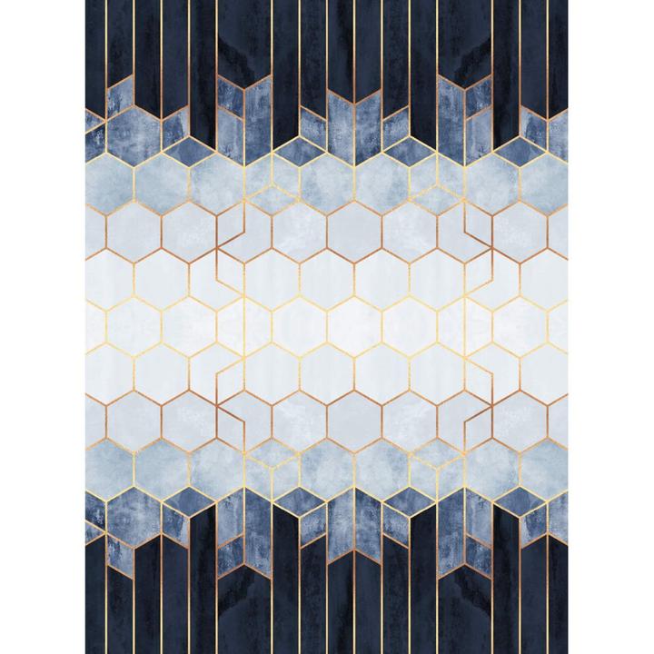 Immagine prodotto Trenddeko Esagoni: blu e bianco (528 x 350 cm)