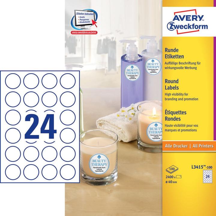 Productafbeelding Avery Ronde etiketten