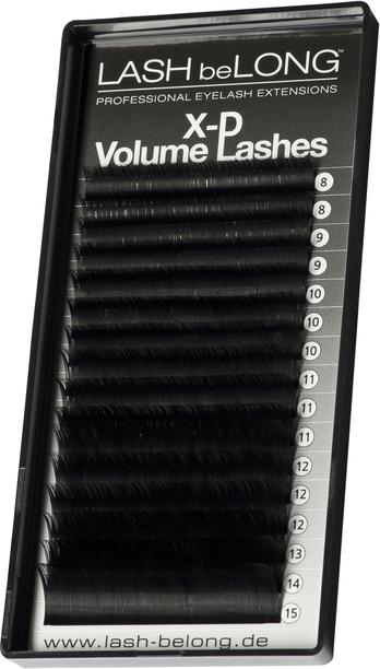 LASH be LONG LASH beLONG X-D Volumen LASHES D-Curl Mix Box schwarz/glossig (Künstliche Wimpern)