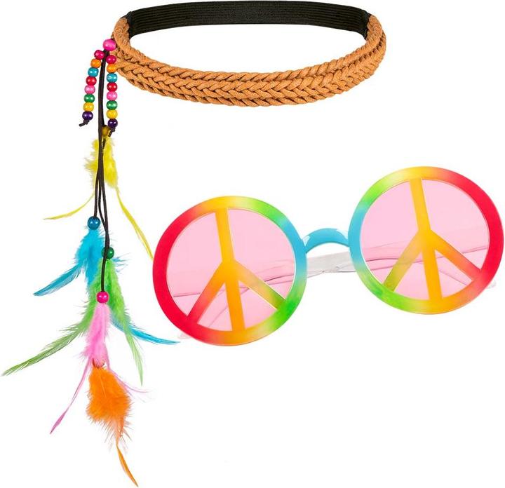 Produktbild Boland Hippie Bohemian Set: Stirnband und Partybrille