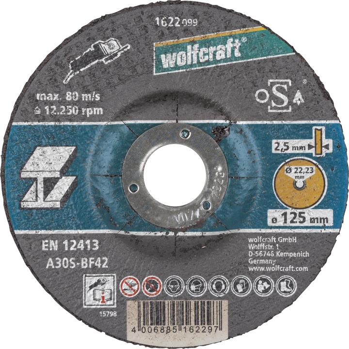 Actual product image wolfcraft wolfcraft 5 metal cutting discs ø125x2.5x22.2mm
