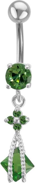 Image du produit Bijouteria Piercing nombril (Acier inoxydable, Argent 925, Zircone)