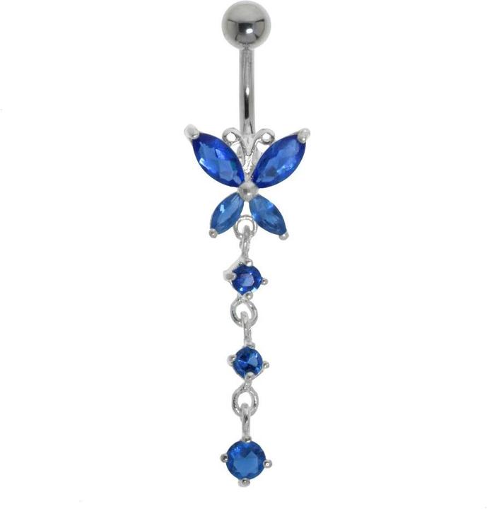 Actual product image Bijouteria Bellypiercing (Stainless steel, Silver 925, Crystal)