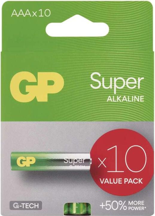 Produktbild GP Batteries GP Alkalick?? baterie SUPER AAA (LR03)- 10ks (10 Stk., AAA)