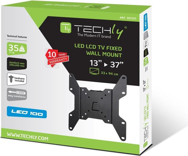 Immagine prodotto Techly staffa a parete fissa (Muro, 37", 35 kg)
