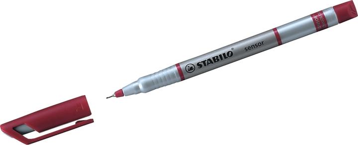 Image du produit STABILO SENSOR F Finliner avec taille-crayon à ressort (Rouge, 1 x)