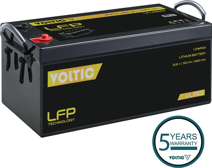 Image du produit Voltic VLI150 Pile d'alimentation au lithium LiFePO4 (12.80 V, 150 Ah)