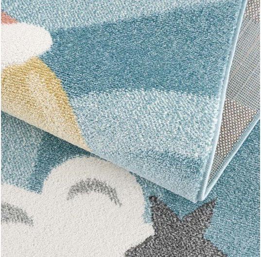 Image du produit Paco Home Tapis enfant Montagne Nature Bleu (80 x 150 cm)