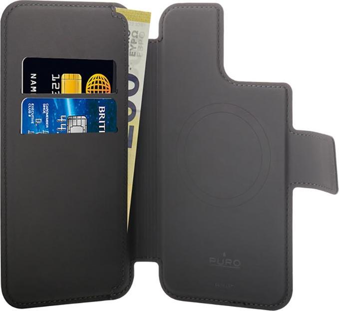 Produktbild Puro Folio MagSafe Case – Etui iPhone 14 Plus / 12 Pro Max (czarny) (Apple iPhone 14 Plus, Apple iPhone 12 Pro Max)