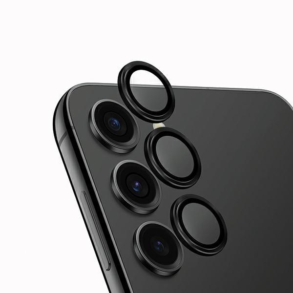 Produktbild Uniq Optix Aluminium Camera Lens Protector Sam S24+ S926 midnight black szkło na obiektyw aparatu z (1 Stück, Samsung Galaxy S24+)