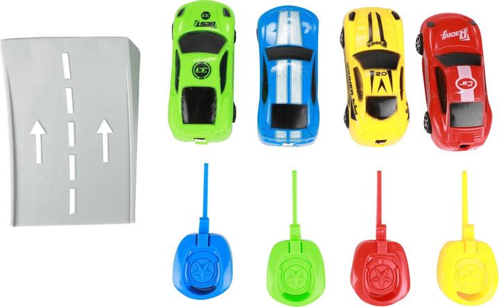Produktbild Toi-Toys Turbo Racers schiessendes Rallyeauto mit Rampe